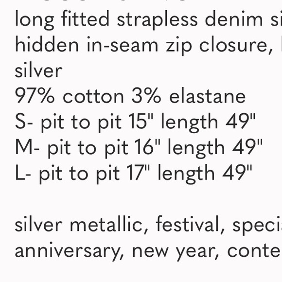 The Fitted Denim Dress in Silver - Picture 5 of 5